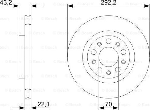 BOSCH 0 986 479 327 - Гальмівний диск autozip.com.ua