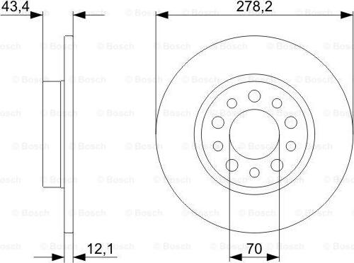 BOSCH 0 986 479 378 - Гальмівний диск autozip.com.ua