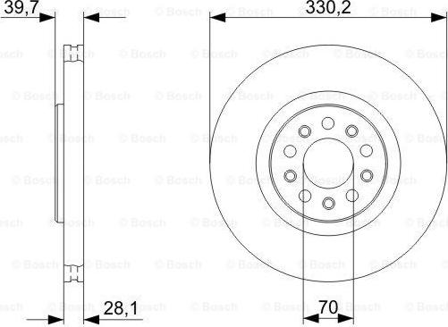 BOSCH 0 986 479 290 - Гальмівний диск autozip.com.ua