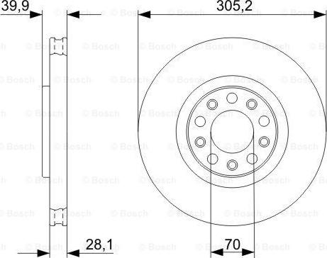 BOSCH 0 986 479 291 - Гальмівний диск autozip.com.ua