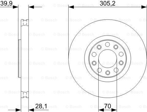 BOSCH 0 986 479 293 - Гальмівний диск autozip.com.ua