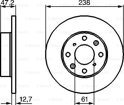 BOSCH 0 986 479 240 - Гальмівний диск autozip.com.ua