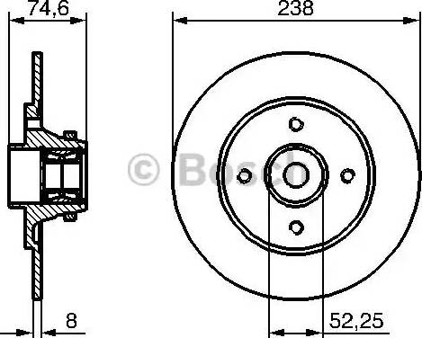 BOSCH 0 986 479 281 - Гальмівний диск autozip.com.ua