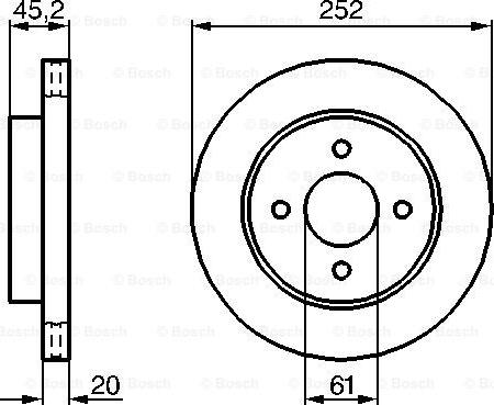 BOSCH 0 986 479 238 - Гальмівний диск autozip.com.ua