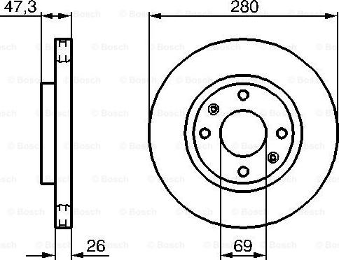 BOSCH 0 986 479 229 - Гальмівний диск autozip.com.ua