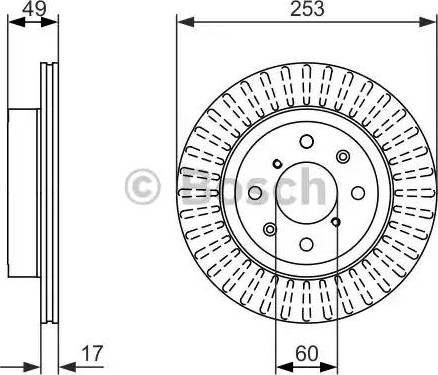 BOSCH 0 986 479 790 - Гальмівний диск autozip.com.ua