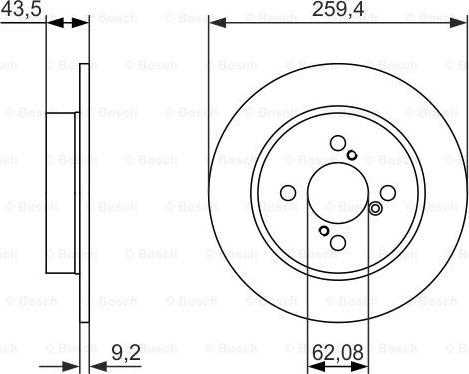 BOSCH 0 986 479 792 - Гальмівний диск autozip.com.ua