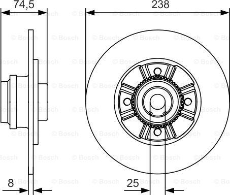 BOSCH 0 986 479 759 - Гальмівний диск autozip.com.ua