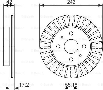 BOSCH 0 986 479 769 - Гальмівний диск autozip.com.ua