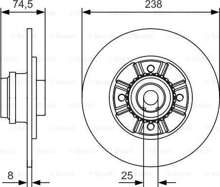 BOSCH 0 986 479 760 - Гальмівний диск autozip.com.ua