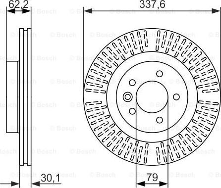 BOSCH 0 986 479 705 - Гальмівний диск autozip.com.ua