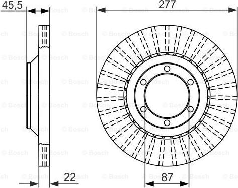 BOSCH 0 986 479 702 - Гальмівний диск autozip.com.ua