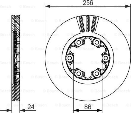 BOSCH 0 986 479 712 - Гальмівний диск autozip.com.ua