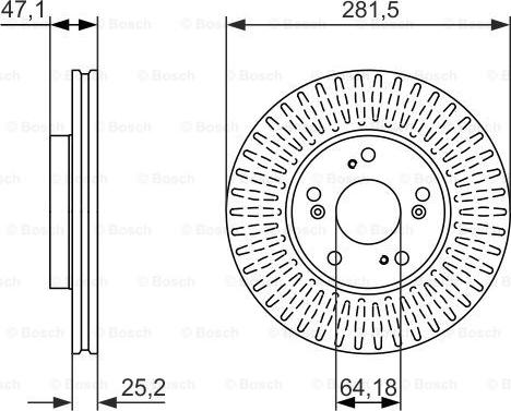 BOSCH 0 986 479 781 - Гальмівний диск autozip.com.ua