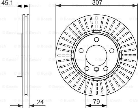 BOSCH 0 986 479 726 - Диск гальмівний autozip.com.ua