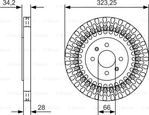 BOSCH 0 986 479 A90 - Гальмівний диск autozip.com.ua