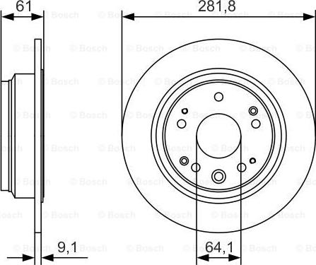 BOSCH 0 986 479 A91 - Гальмівний диск autozip.com.ua