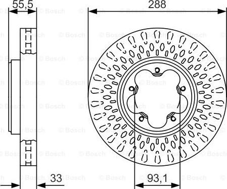 BOSCH 0 986 479 A49 - Гальмівний диск autozip.com.ua