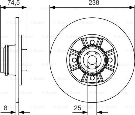 BOSCH 0 986 479 A48 - Гальмівний диск autozip.com.ua