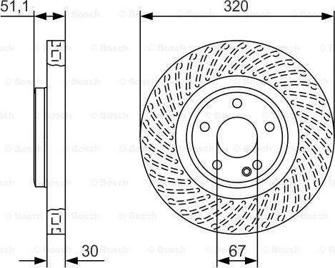 BOSCH 0 986 479 A59 - Гальмівний диск autozip.com.ua