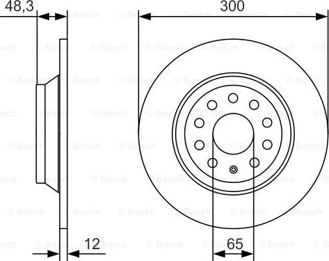 BOSCH 0 986 479 A84 - Диск гальмівний autozip.com.ua