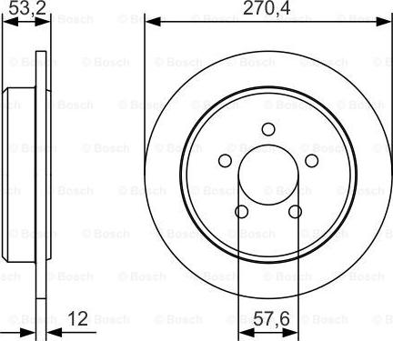 BOSCH 0 986 479 A80 - Гальмівний диск autozip.com.ua