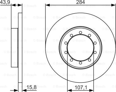 BOSCH 0 986 479 A34 - Гальмівний диск autozip.com.ua