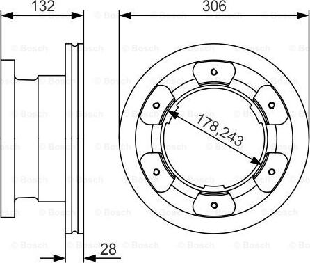 BOSCH 0 986 479 A35 - Гальмівний диск autozip.com.ua