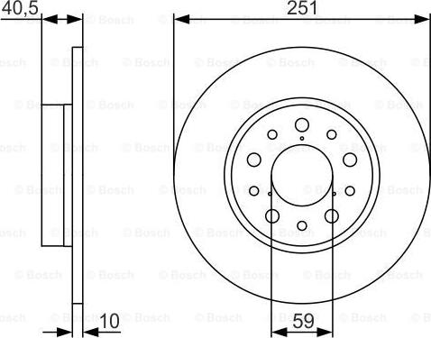 BOSCH 0 986 479 A37 - Гальмівний диск autozip.com.ua