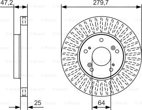 BOSCH 0 986 479 B01 - Гальмівний диск autozip.com.ua