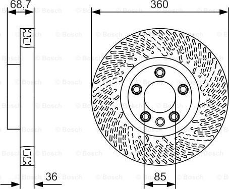 BOSCH 0 986 479 B13 - Гальмівний диск autozip.com.ua