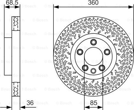 BOSCH 0 986 479 B12 - Гальмівний диск autozip.com.ua