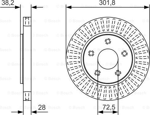 BOSCH 0 986 479 B17 - Гальмівний диск autozip.com.ua