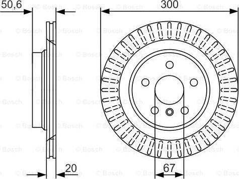 BOSCH 0 986 479 C95 - Гальмівний диск autozip.com.ua