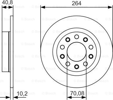 BOSCH 0 986 479 C41 - Гальмівний диск autozip.com.ua