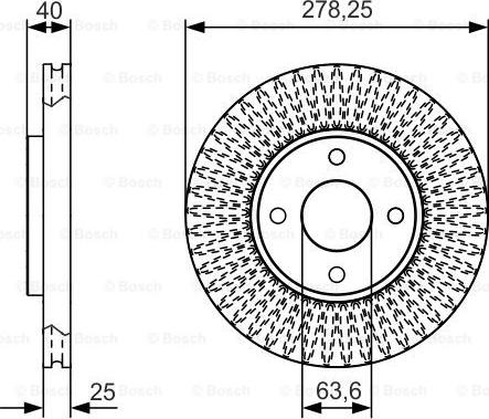 BOSCH 0 986 479 C48 - Гальмівний диск autozip.com.ua