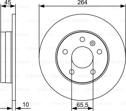 BOSCH 0 986 479 C66 - Гальмівний диск autozip.com.ua