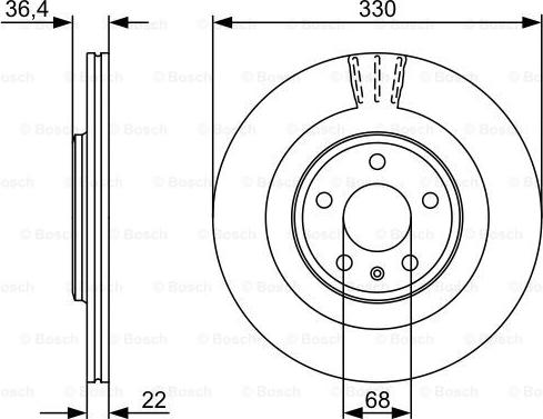 BOSCH 0 986 479 C86 - Гальмівний диск autozip.com.ua