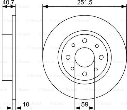 BOSCH 0 986 479 C83 - Гальмівний диск autozip.com.ua