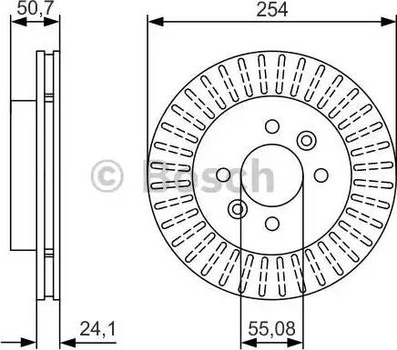 BOSCH 0 986 479 D03 - Гальмівний диск autozip.com.ua