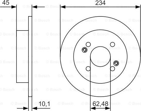 BOSCH 0 986 479 D02 - Гальмівний диск autozip.com.ua