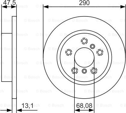 BOSCH 0 986 479 D17 - Гальмівний диск autozip.com.ua