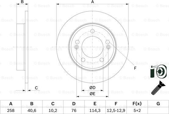 BOSCH 0 986 479 E68 - Гальмівний диск autozip.com.ua