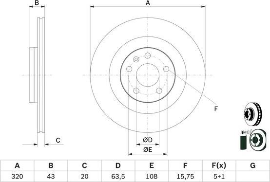 BOSCH 0 986 479 E87 - Гальмівний диск autozip.com.ua