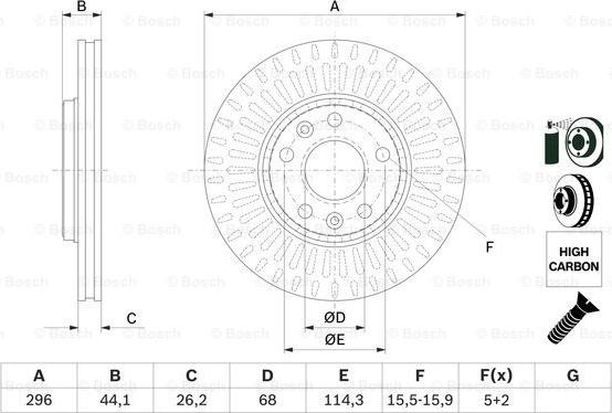 BOSCH 0 986 479 E77 - Гальмівний диск autozip.com.ua