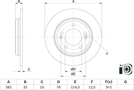 BOSCH 0 986 479 G29 - Гальмівний диск autozip.com.ua