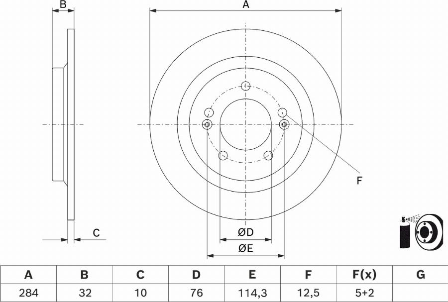 BOSCH 0 986 479 J22 - Гальмівний диск autozip.com.ua