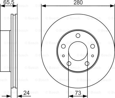 BOSCH 0 986 479 R98 - Гальмівний диск autozip.com.ua