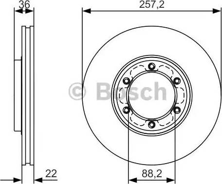 BOSCH 0 986 479 R42 - Гальмівний диск autozip.com.ua