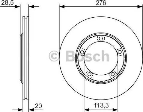 BOSCH 0 986 479 R59 - Гальмівний диск autozip.com.ua